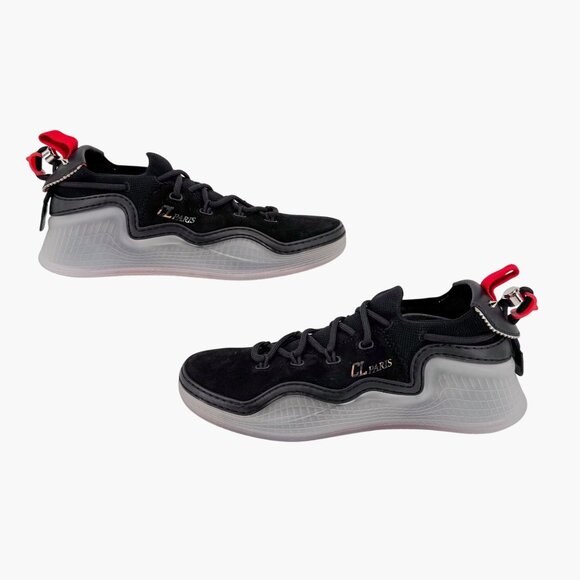 Christian Louboutin Arpoador Black Suede Sock Sneakers Size 40.5 US 10.5 Women's - Picture 8 of 16